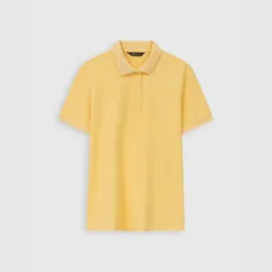 Women's basic polo shirt with short sleeves